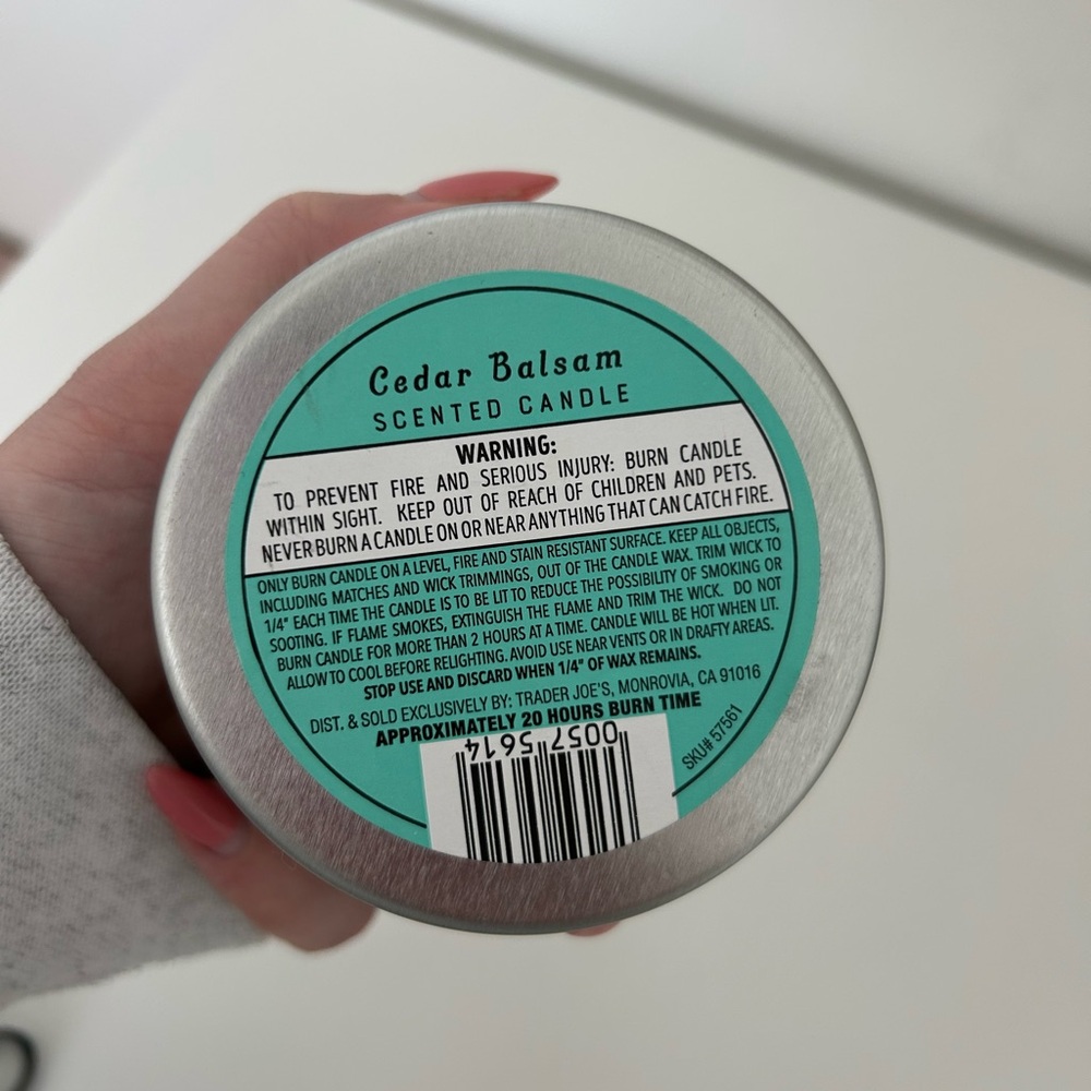 Trader Joe’s Cedar Basalm candle - Picture 3 of 3